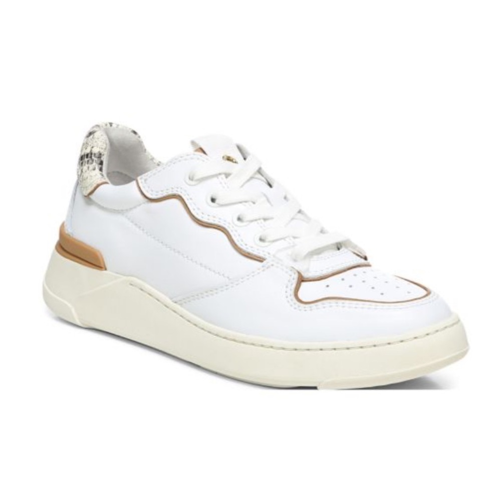 Veronica Beard Toma White Leather Sneakers